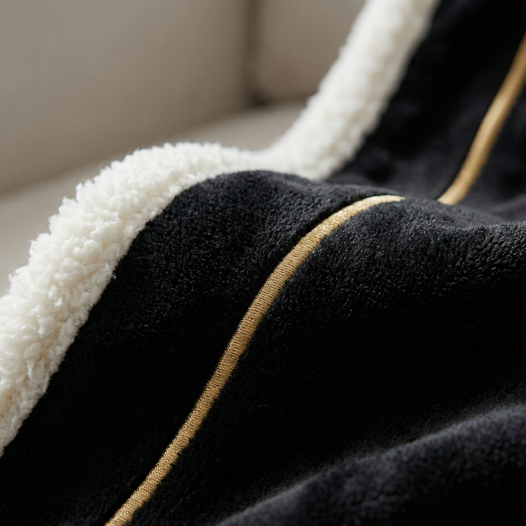 Black Gold Signature Plush Blanket