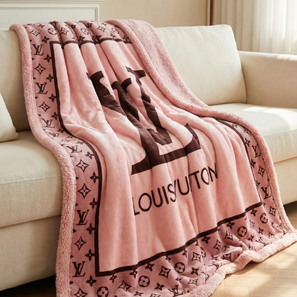 Velvet Rose Monogram Blanket